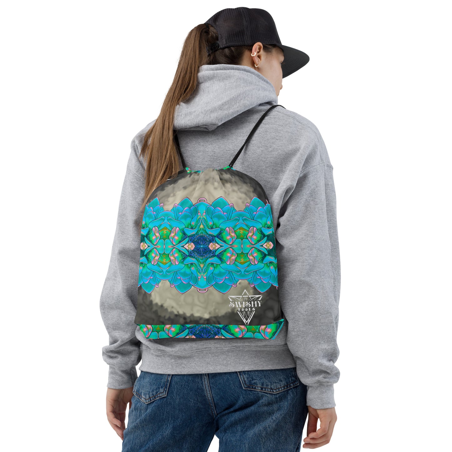 Petal Portal Drawstring bag