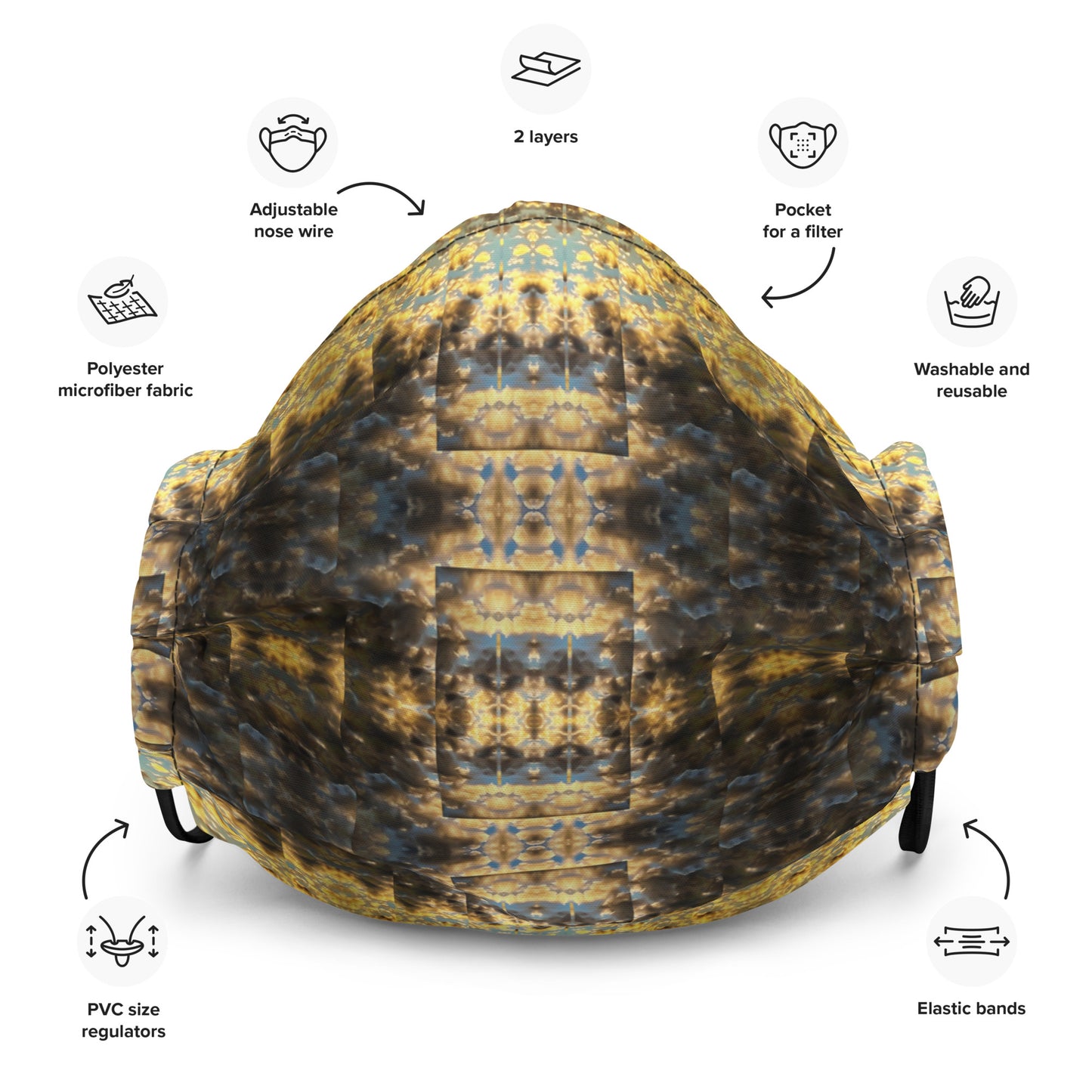 Golden Clouds Premium face mask