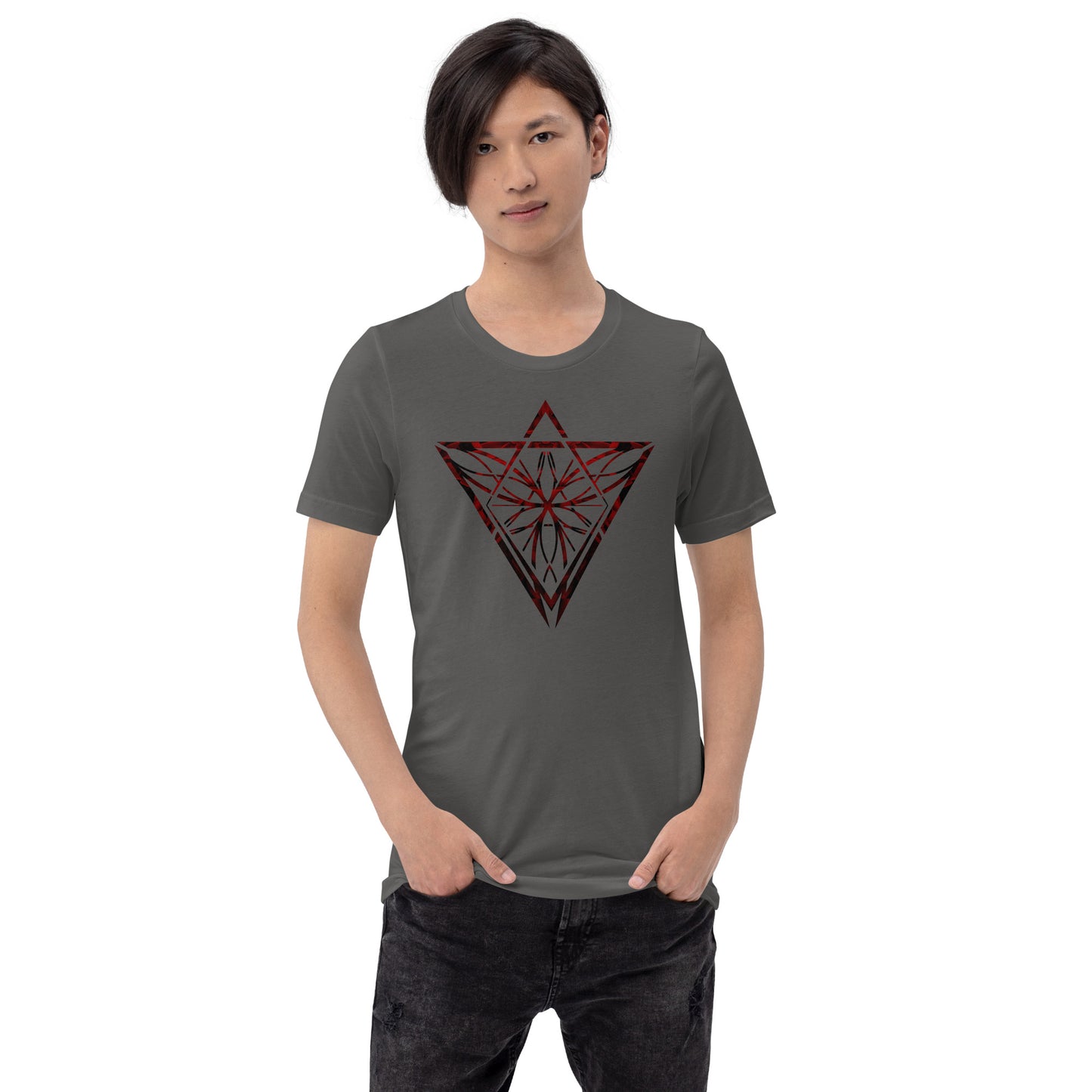 Red Petals Unisex Swishy Feels Iconic t-shirt