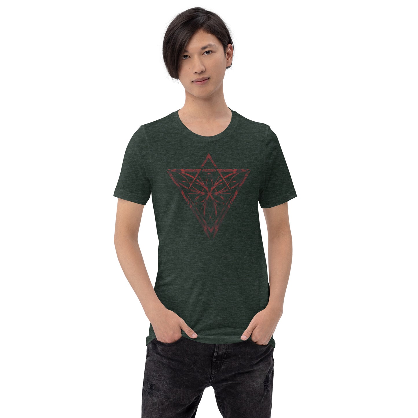 Red Petals Unisex Swishy Feels Iconic t-shirt
