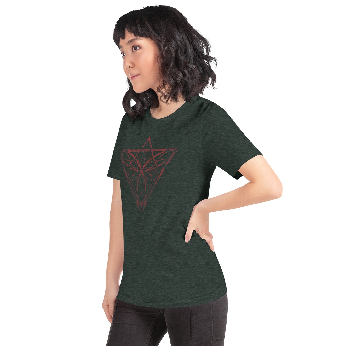 Red Petals Unisex Swishy Feels Iconic t-shirt