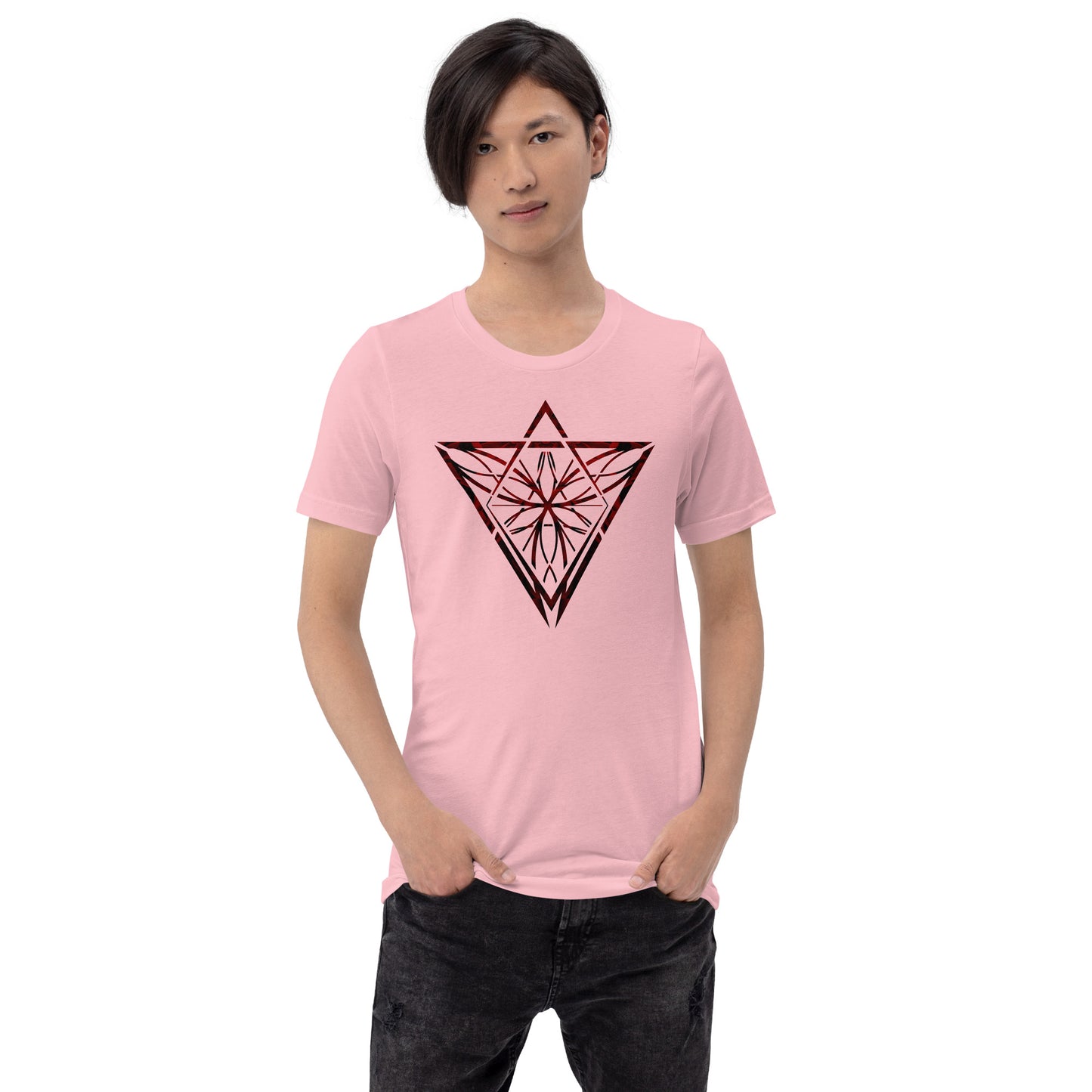 Red Petals Unisex Swishy Feels Iconic t-shirt