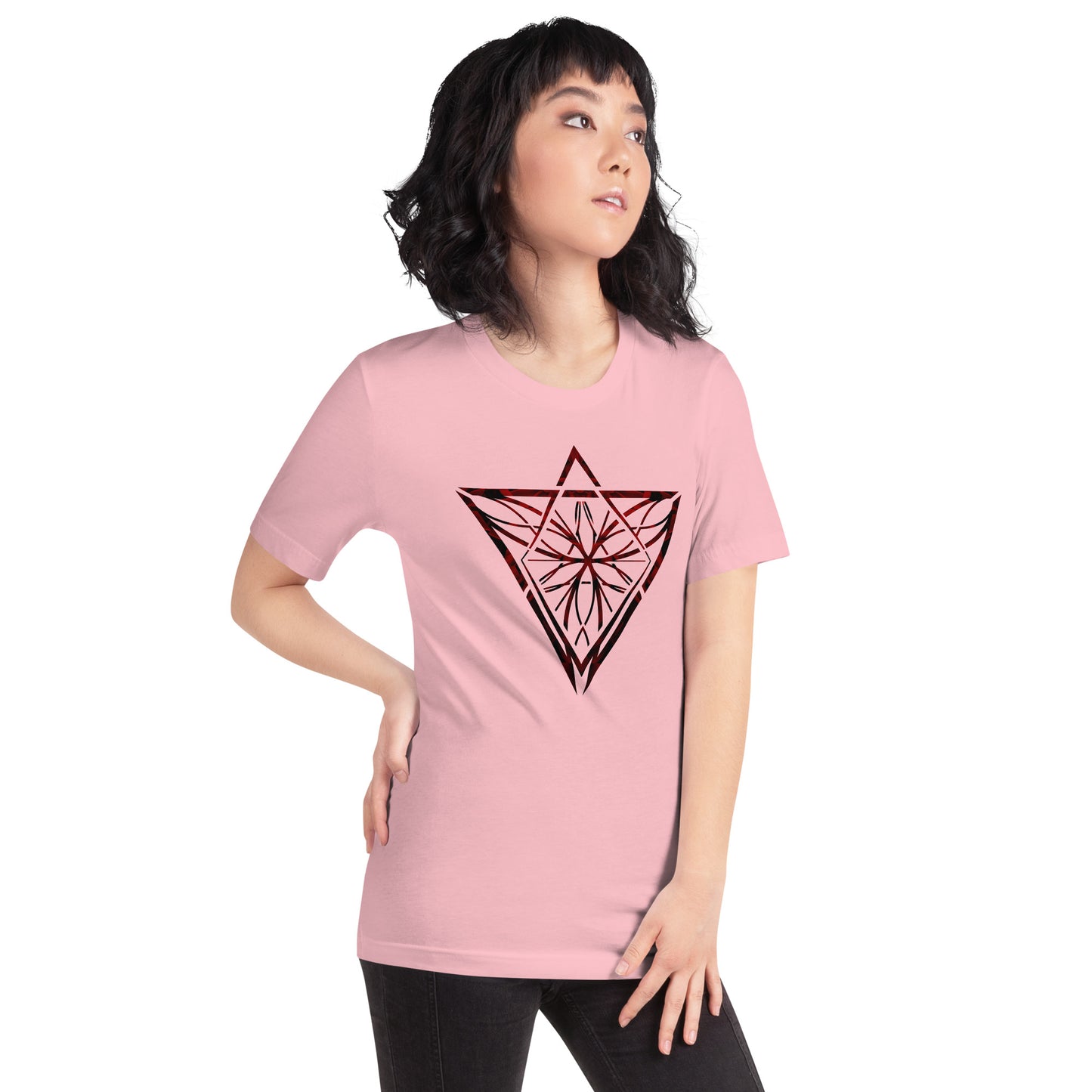 Red Petals Unisex Swishy Feels Iconic t-shirt
