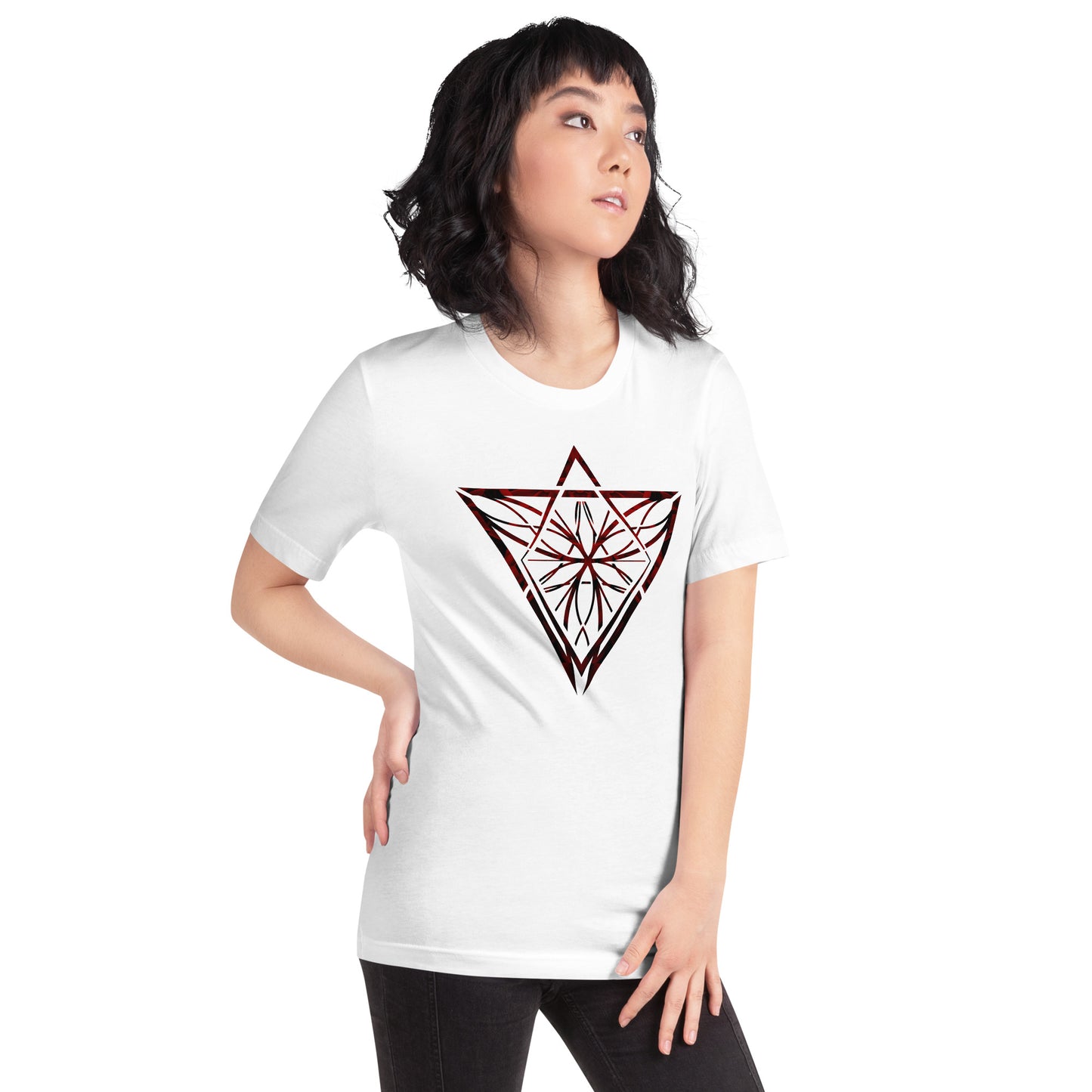 Red Petals Unisex Swishy Feels Iconic t-shirt