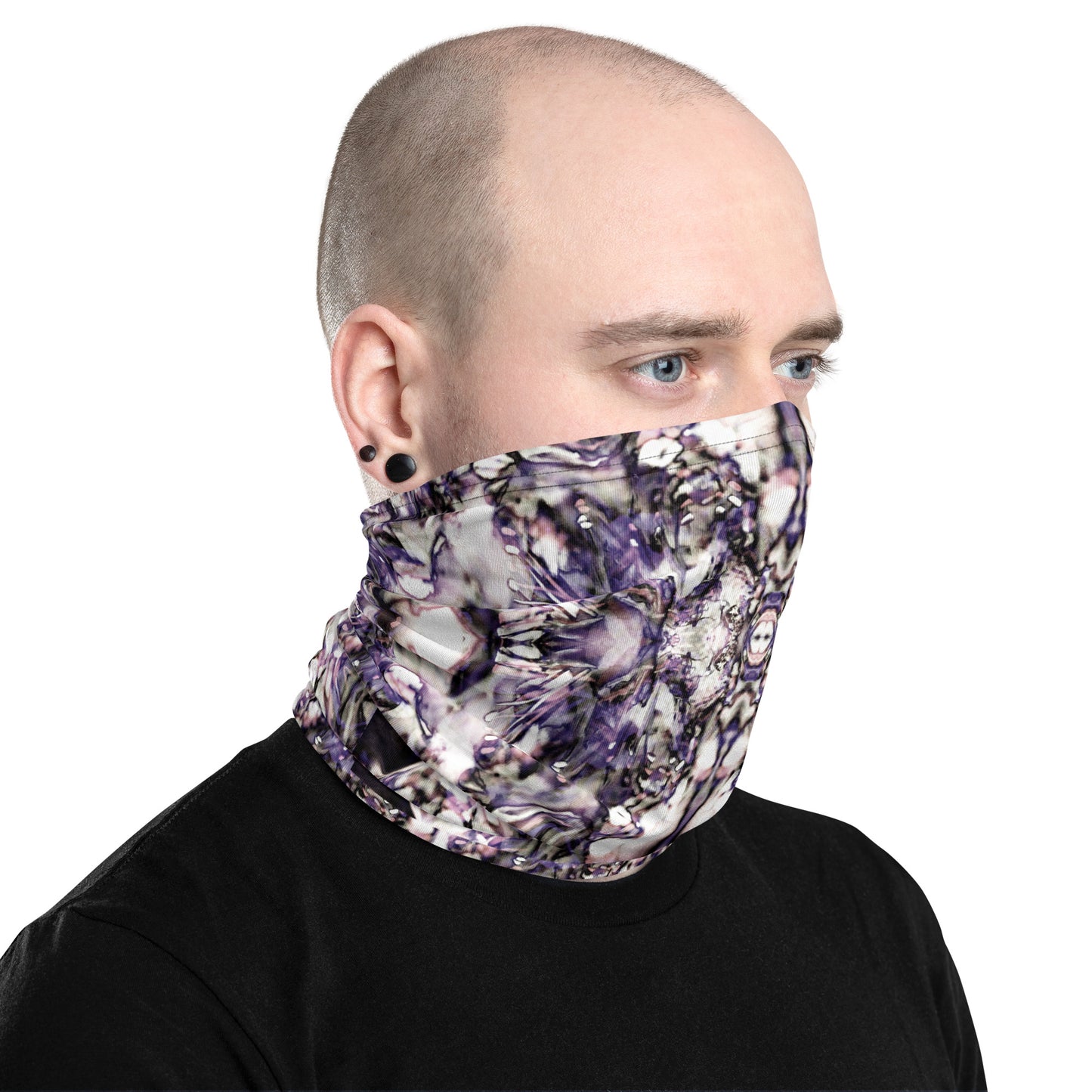 Purp Flower Neck Gaiter